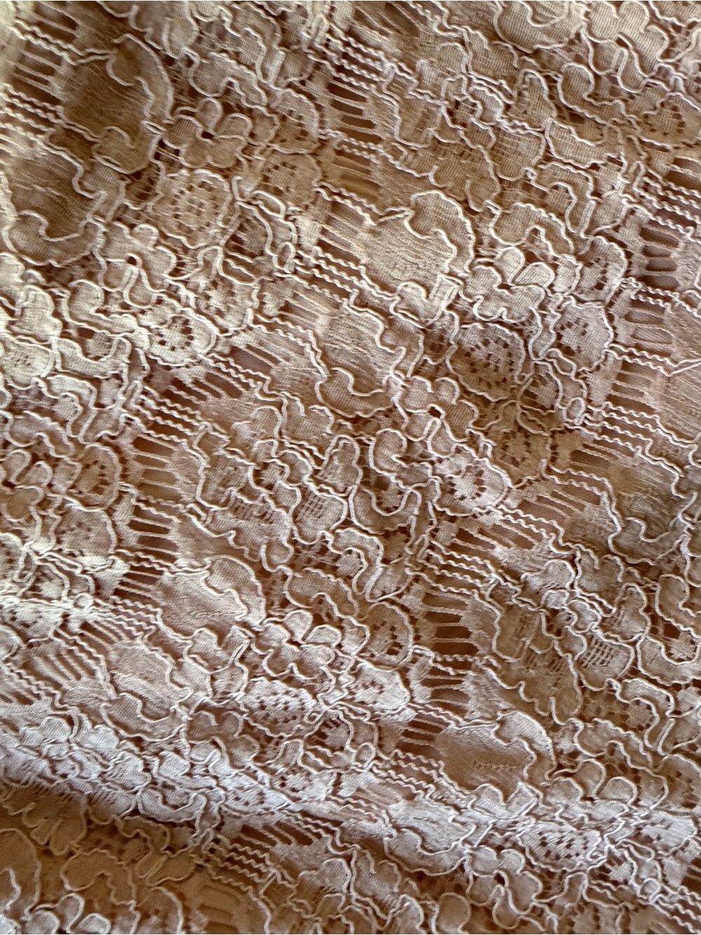 Off-the-Shoulder Lace Mini Dress in Light Pink - Picture 6 of 6